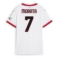 Fotballdrakt Dame AC Milan Alvaro Morata #7 Bortedrakt 2024-25 Kortermet